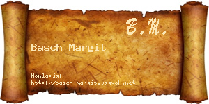 Basch Margit névjegykártya